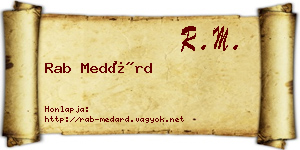 Rab Medárd névjegykártya